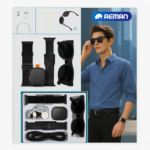 RM43 Smart Combo Set – Smartwatch + Sunglasses + Accessories, (6-in-1 Kit)